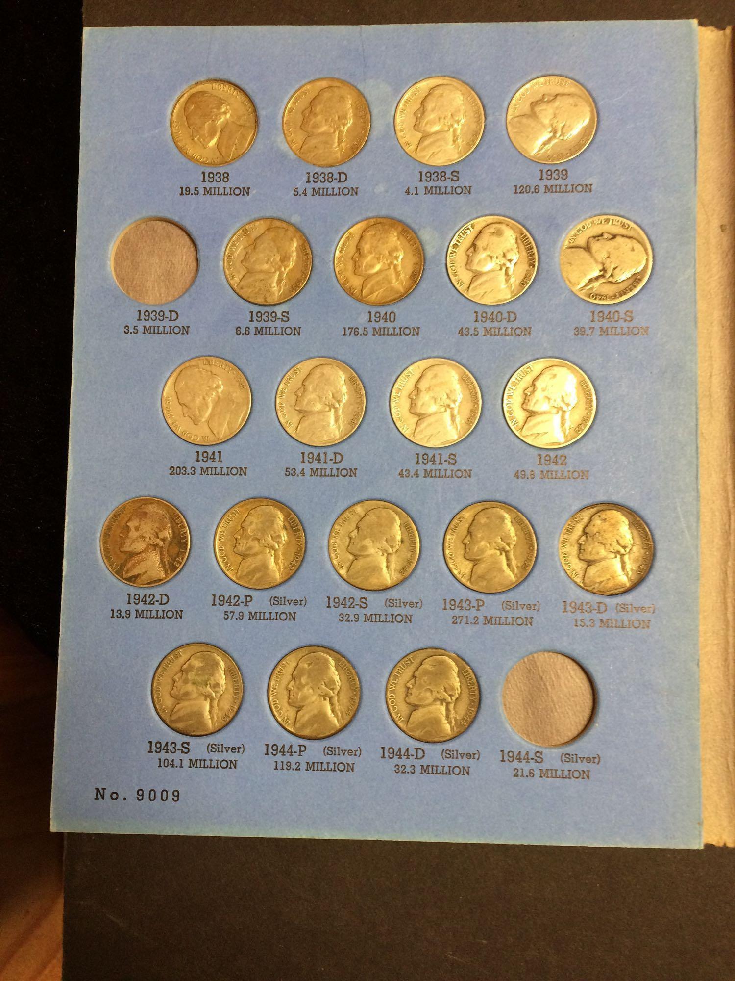 Lot of Jefferson Nickels 1938-1961