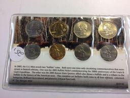 Complete 2005 Buffalo coin set