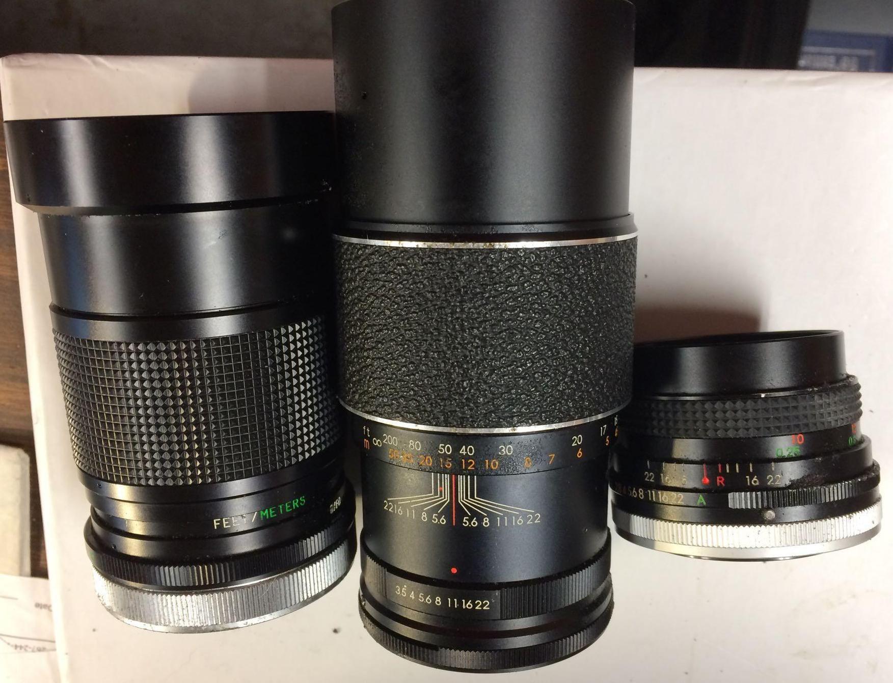 Lot of 3 Canon Mount lenses 28mm, 28-85mm, 85-200mm