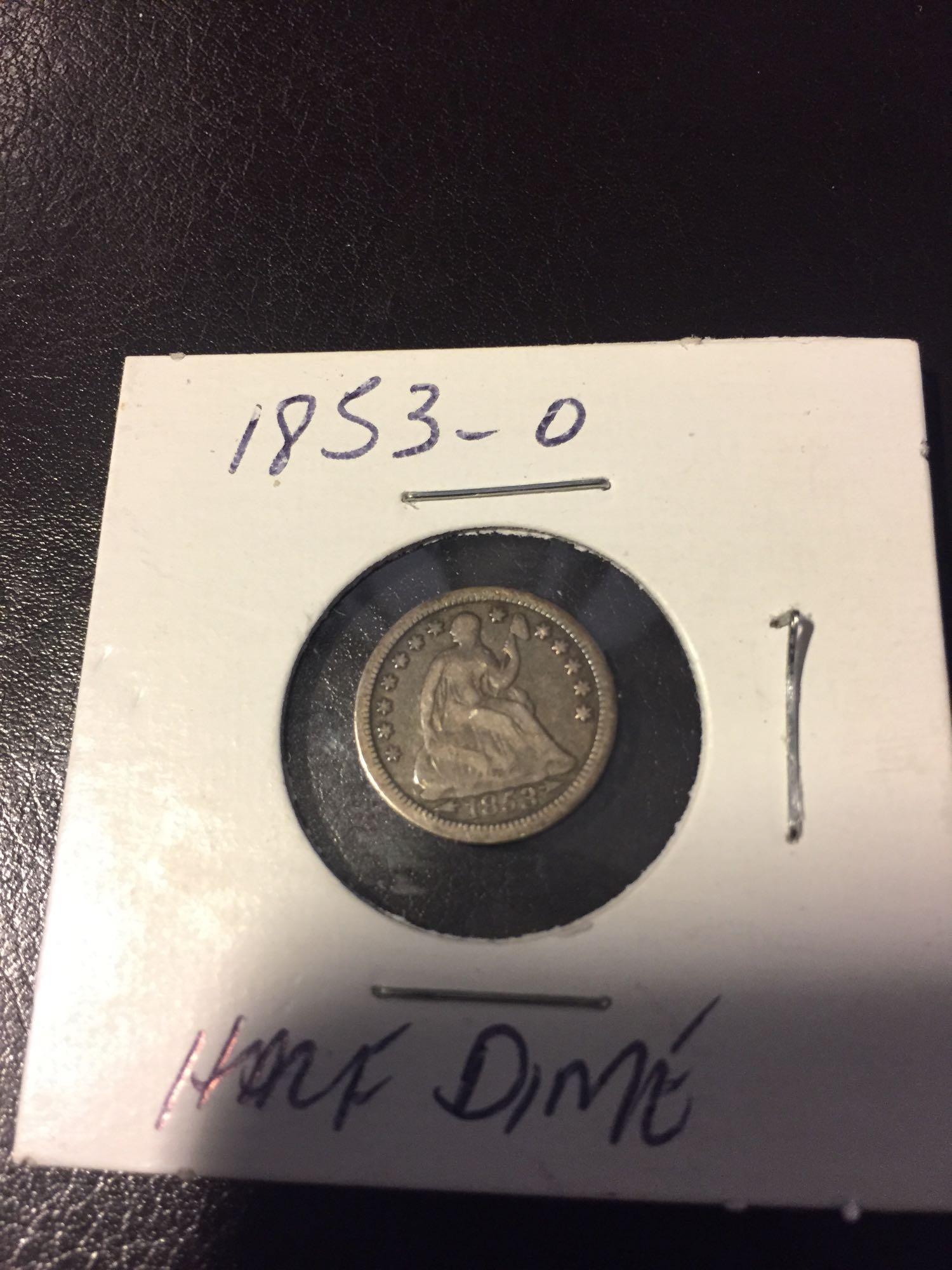 1853 O Half Dime