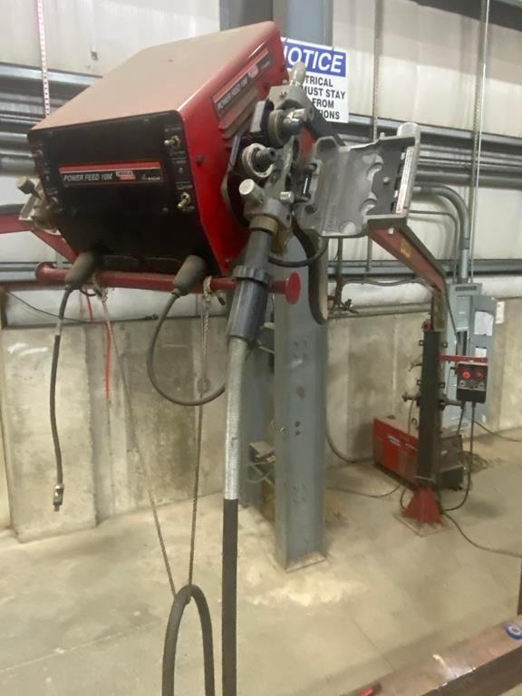 Zip Line Welding Boom with Lincoln 455M Welder with Power Feed 10M