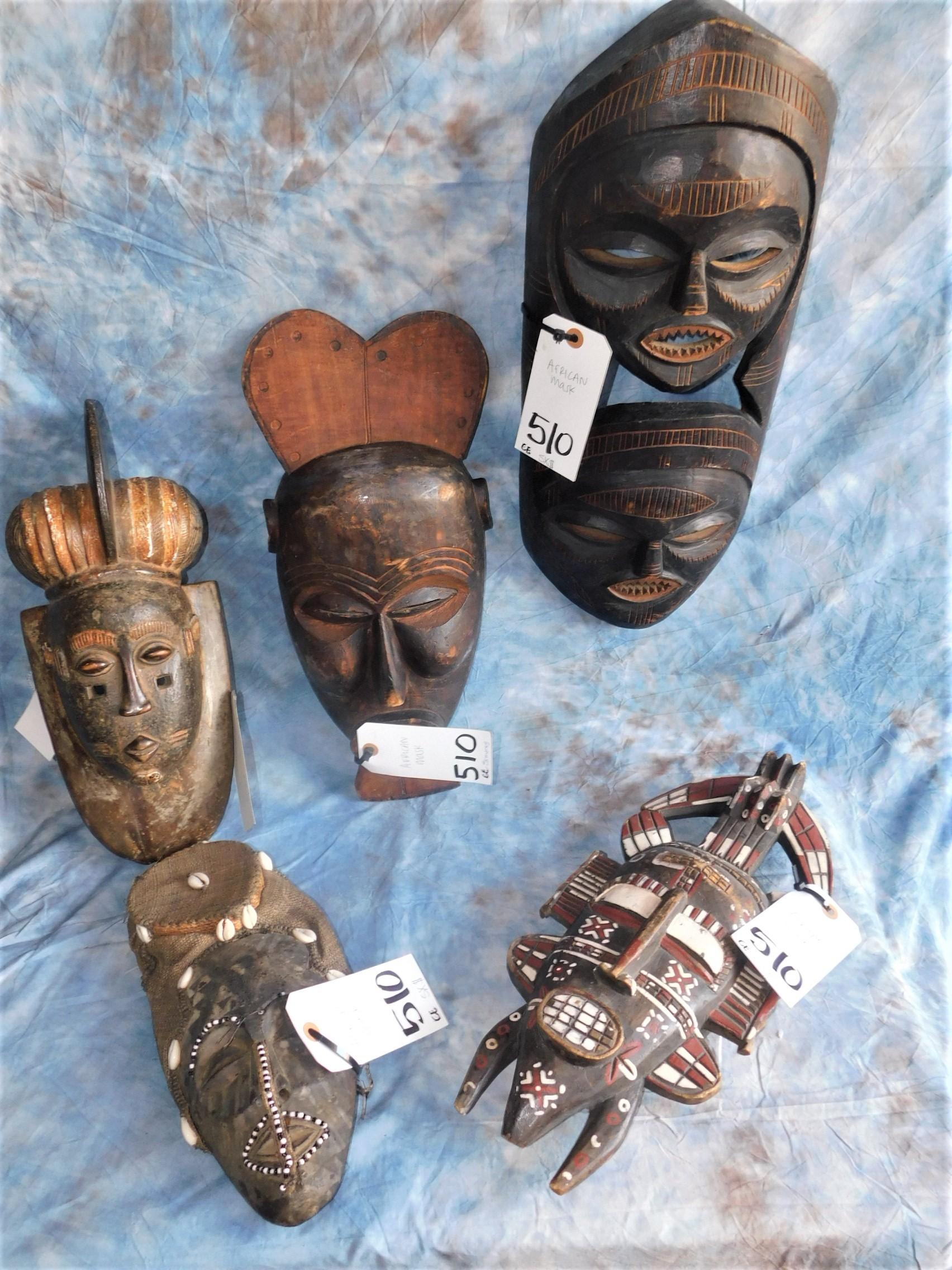 5 AFRICAN MASKS (5x$)