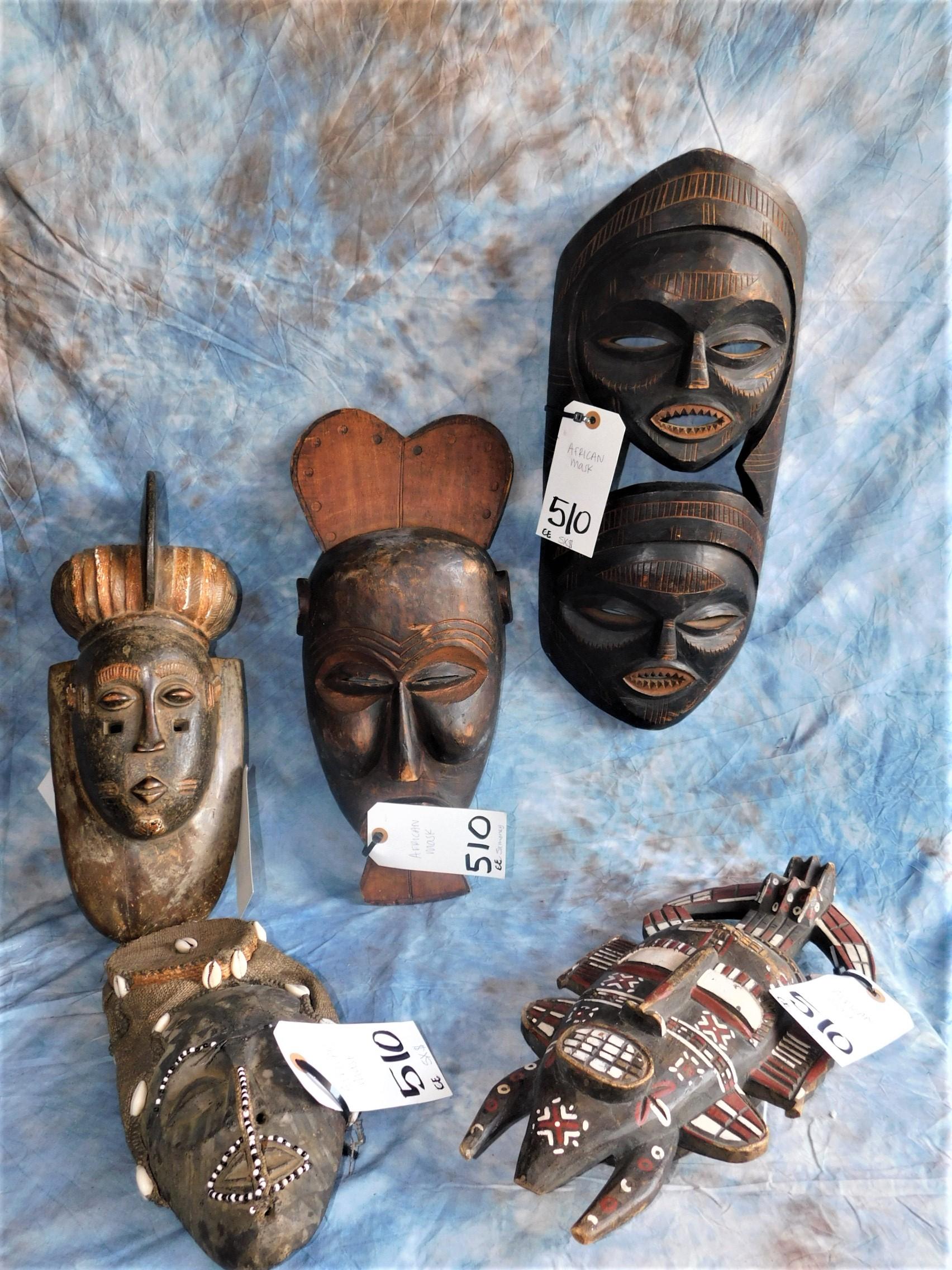 5 AFRICAN MASKS (5x$)