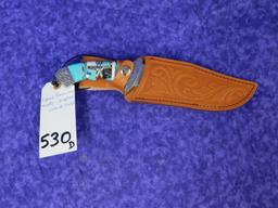 NATIVE INDIAN MADE TURQUOISE INLAID KNIFE