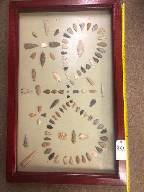 LIFETIME COLLECTION OF ARROWHEADS  47"x29"