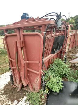 2016 Hydraulic Working Chute w/Leeson 5hp motor(Mfg. by Luco),