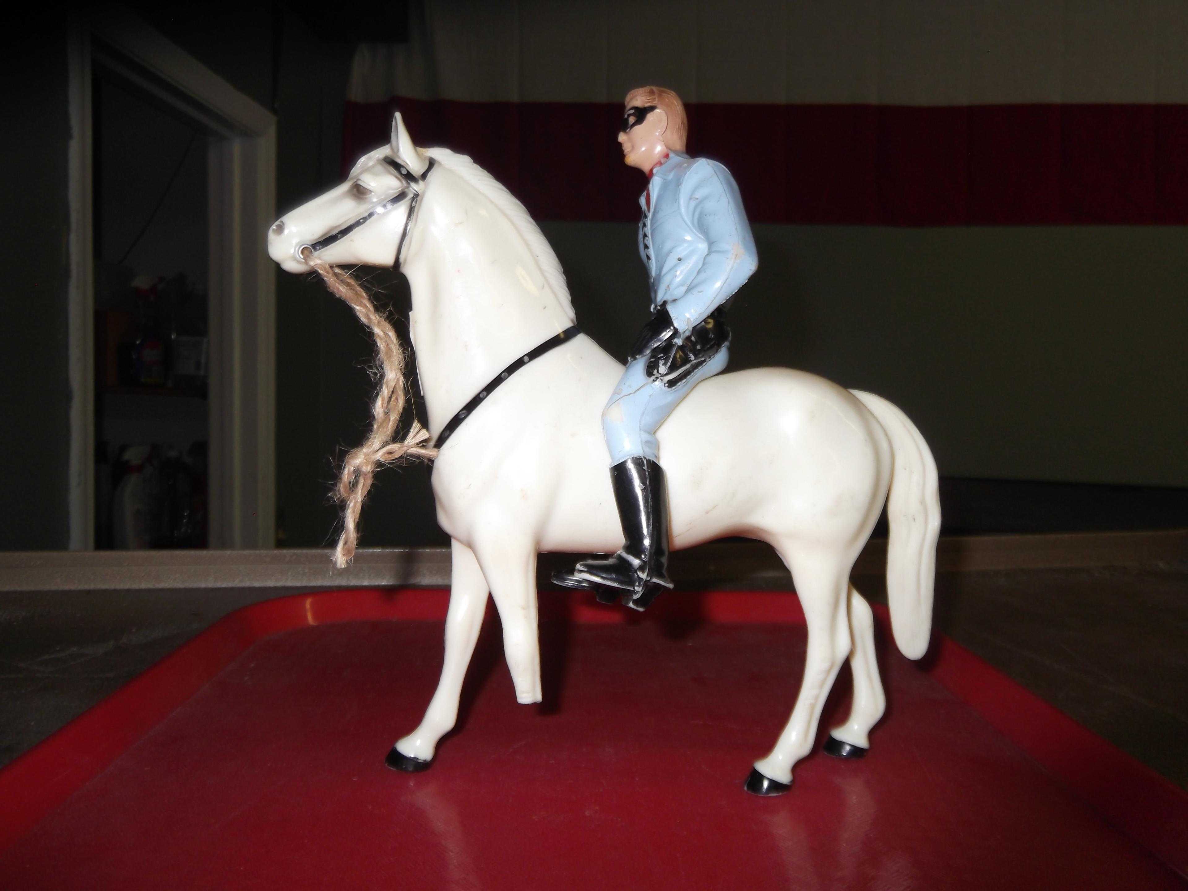 vintage horse and man toy