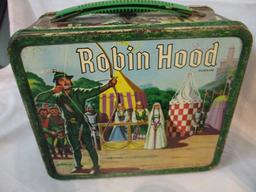 vintage metal Robin Hood lunch box