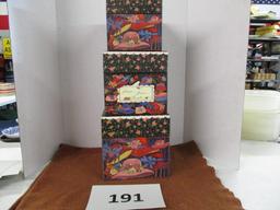 Red Hat Society nesting boxes