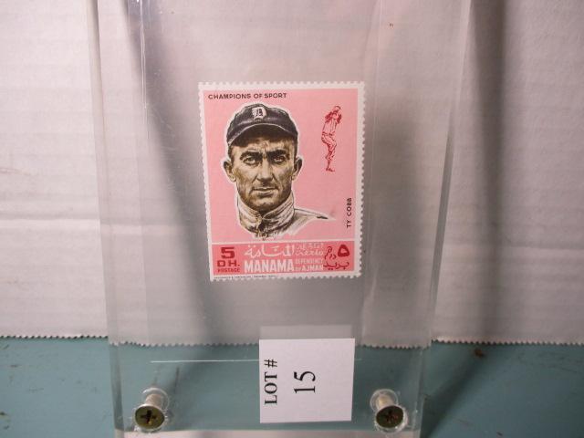 Ty Cobb Manama stamp