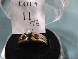 14K Yellow gold diamond and Ruby rings Appraised Value $2,275 Size 71/2