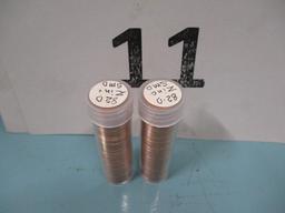 2 Rolls 1982 D Small date pennies UNC
