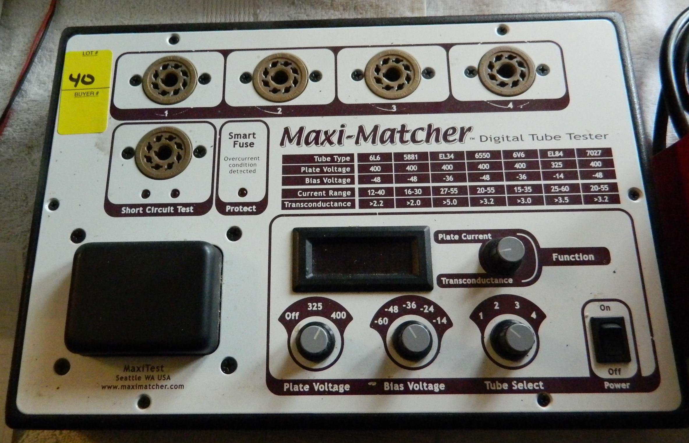 Maxi-Test Maxi Matcher Digital Tube Tester