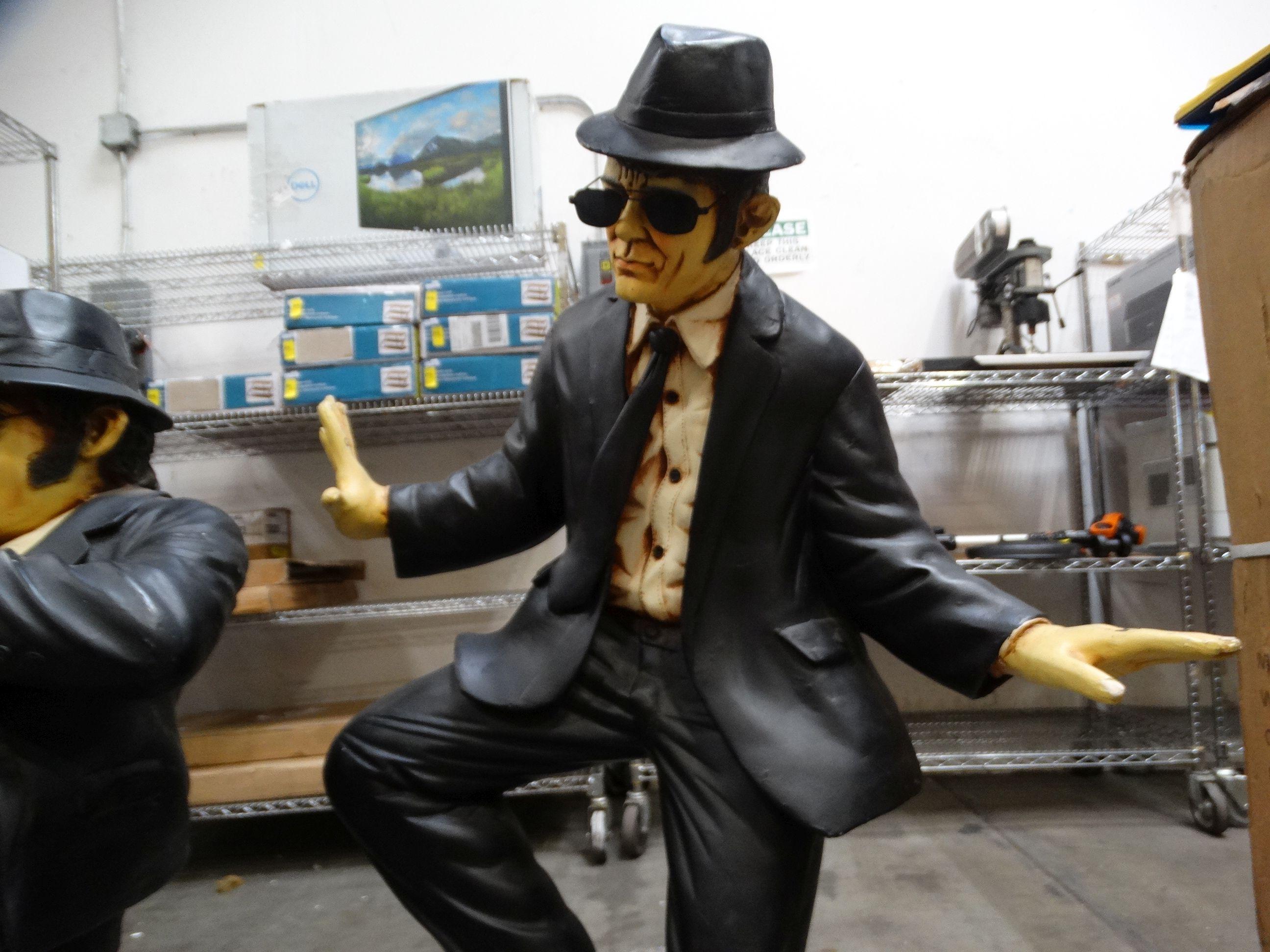 BLUES BROTHERS STATUES Elwood and Jake