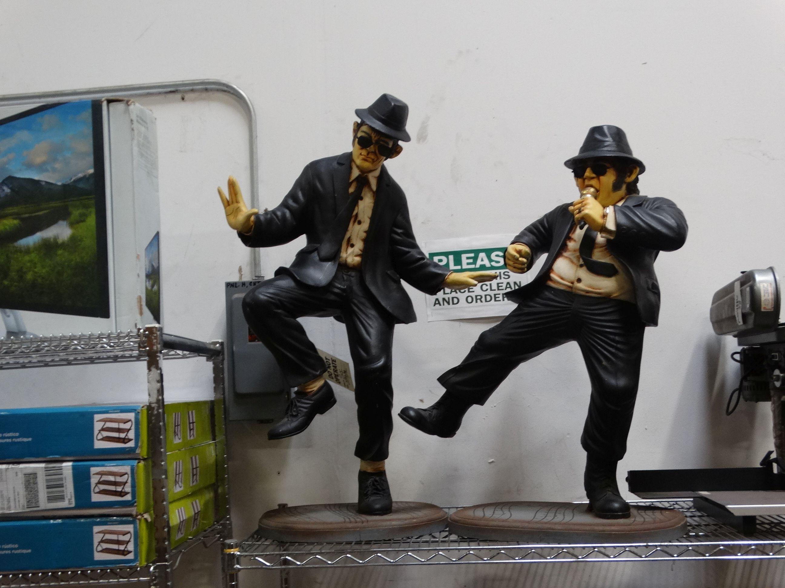 BLUES BROTHERS STATUES Elwood and Jake