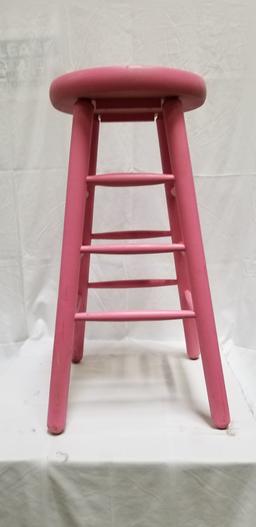 Stool (painted pink)