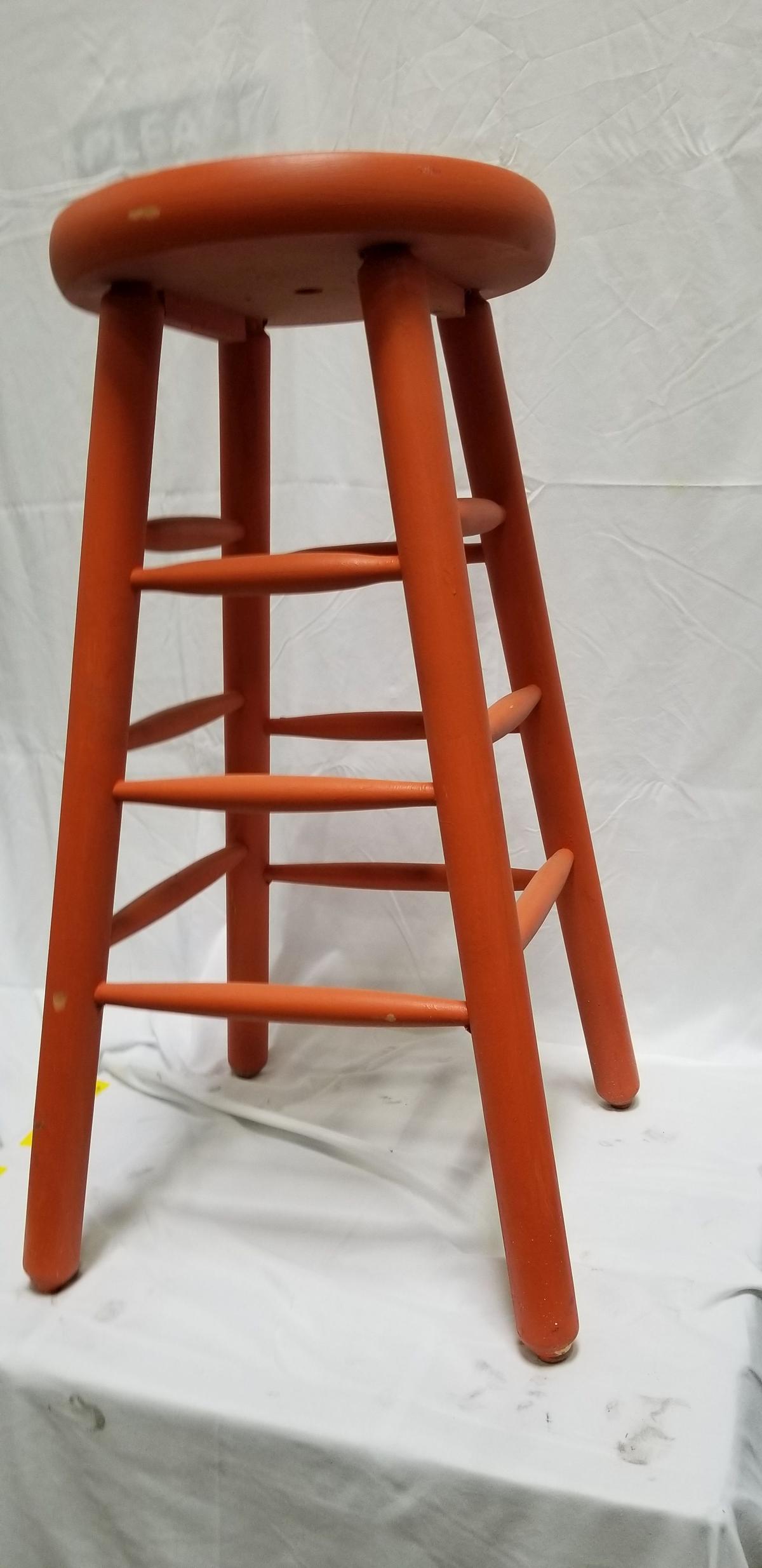 Stool (painted burnt orange)