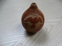 (2) 1984 "Vangie Taloya"  Carved Pottery
