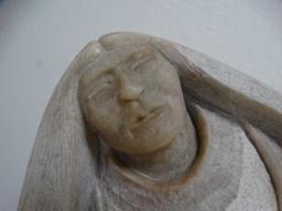 Soapstone/Alabaster Statue of American Indian Woman