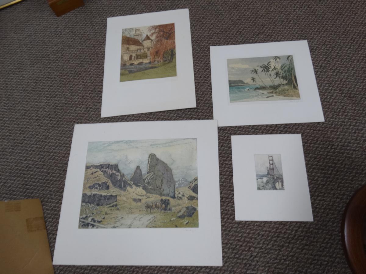 (4) Josef Eidenberger Color Etchings