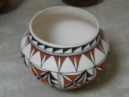 Acoma Greenware Polychrome Pot