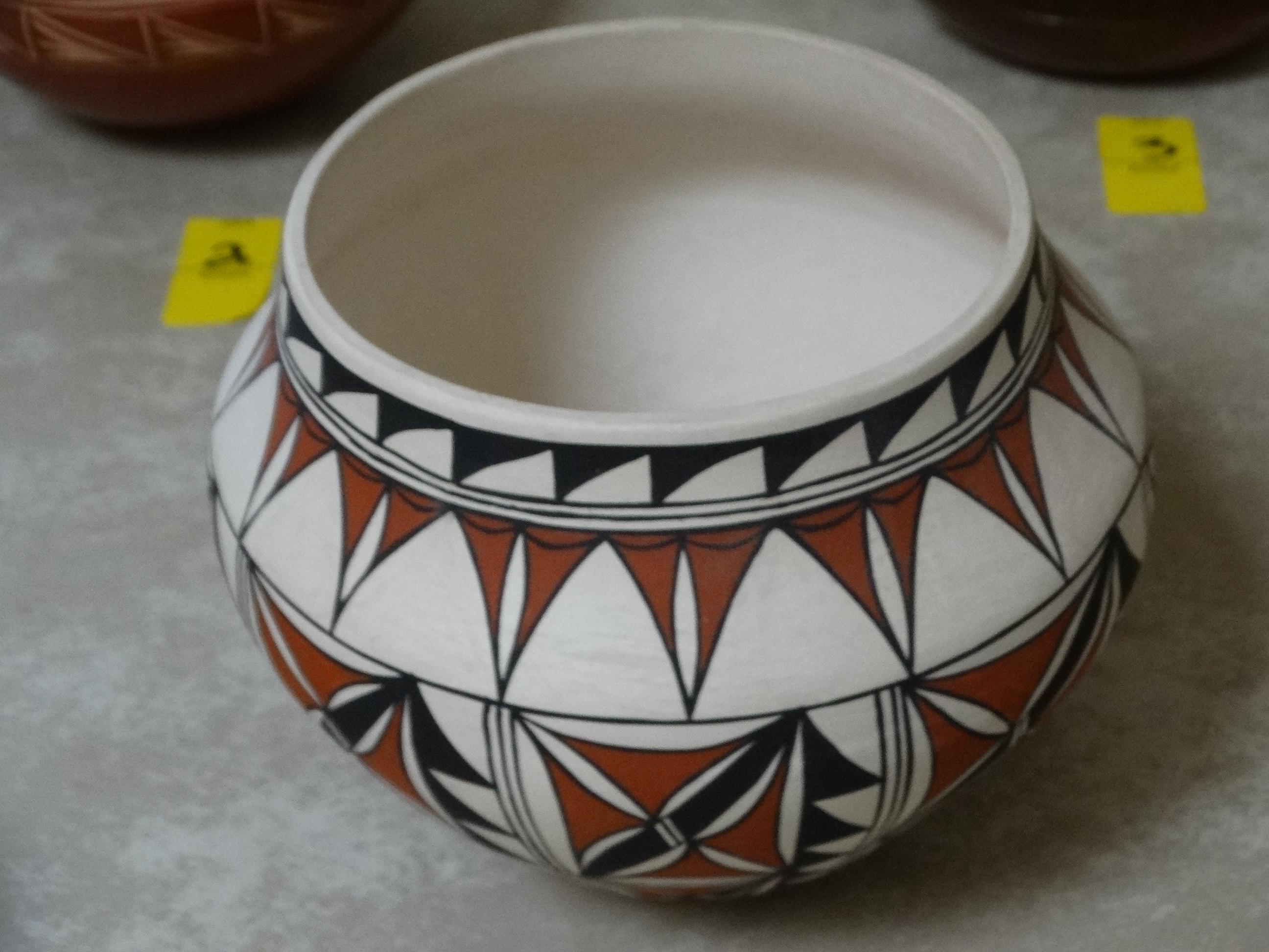 Acoma Greenware Polychrome Pot