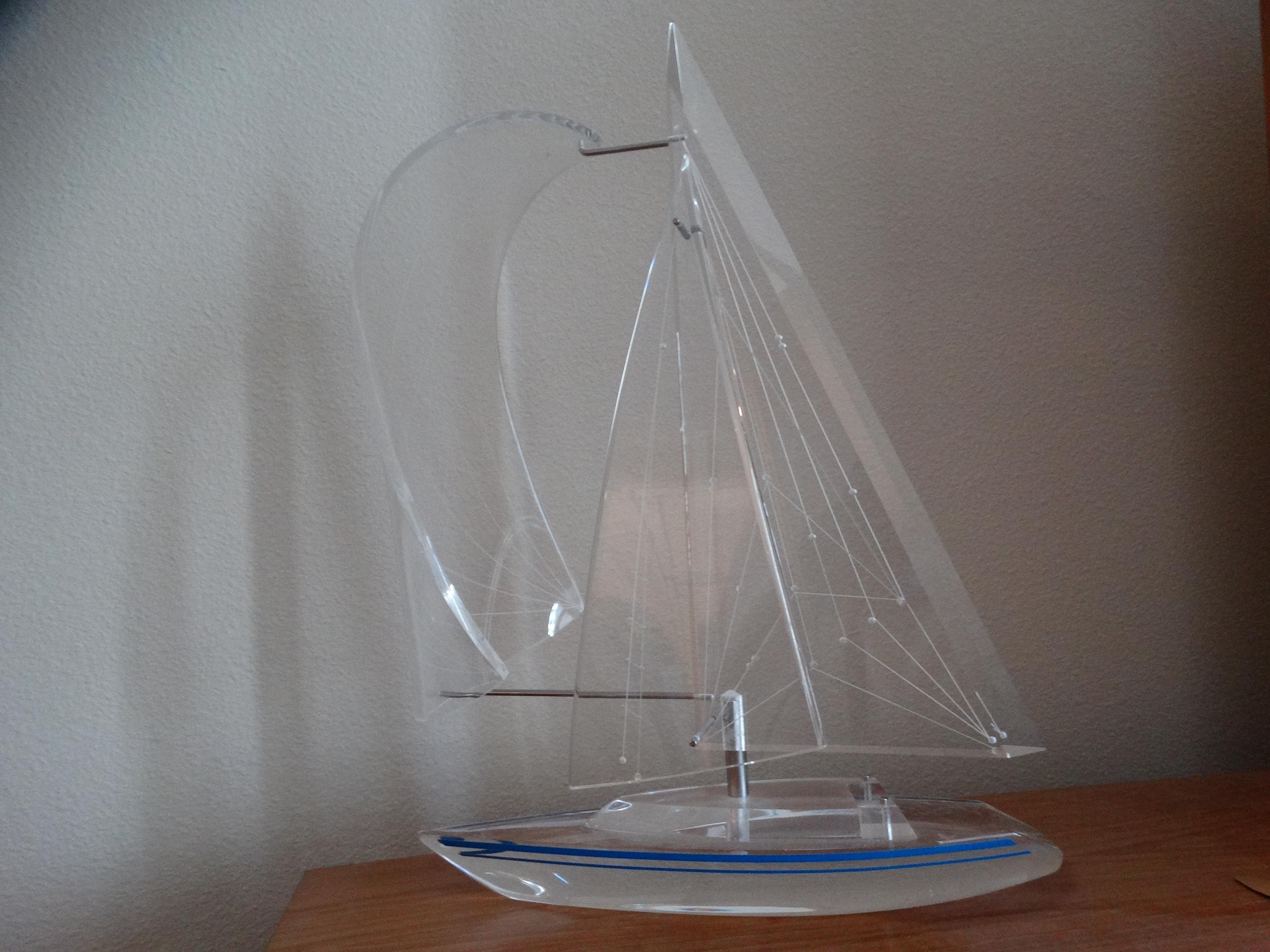 Acrylic Style Sailboat