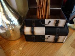 Storage box, Bamboo shoots, Metal fire place surround and more