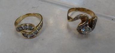 (2) 14K Diamond Rings