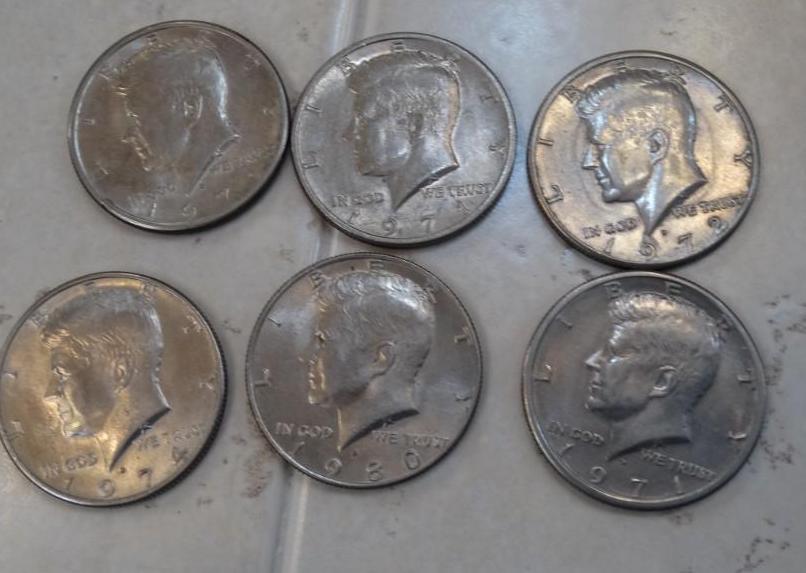 33 Kennedy U.S. Half Dollars