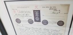 1908 HANDWRITTEN LETTER from 6 Time British Open Champion HARRY VARDON