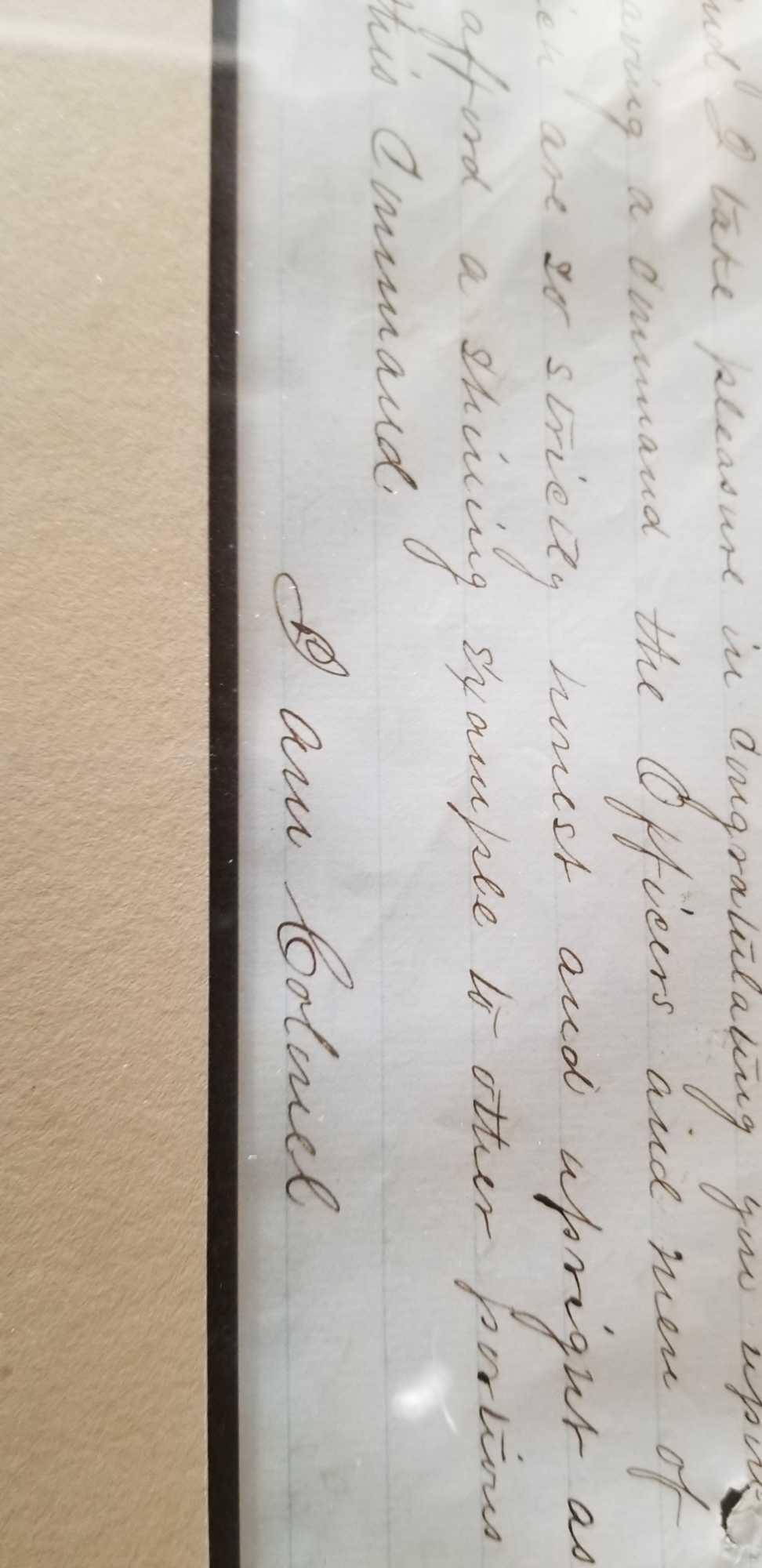 Autographed Letter GENERAL George Custer