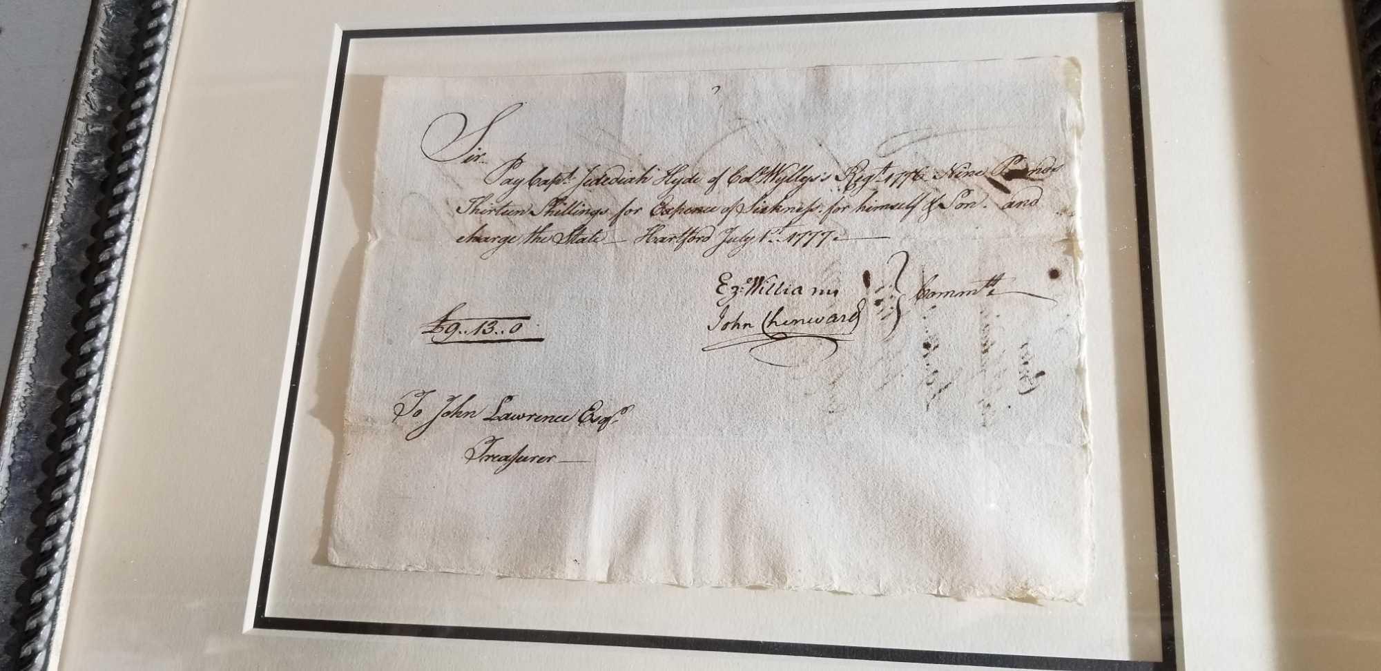 Revolutionary War Autographed Manuscript