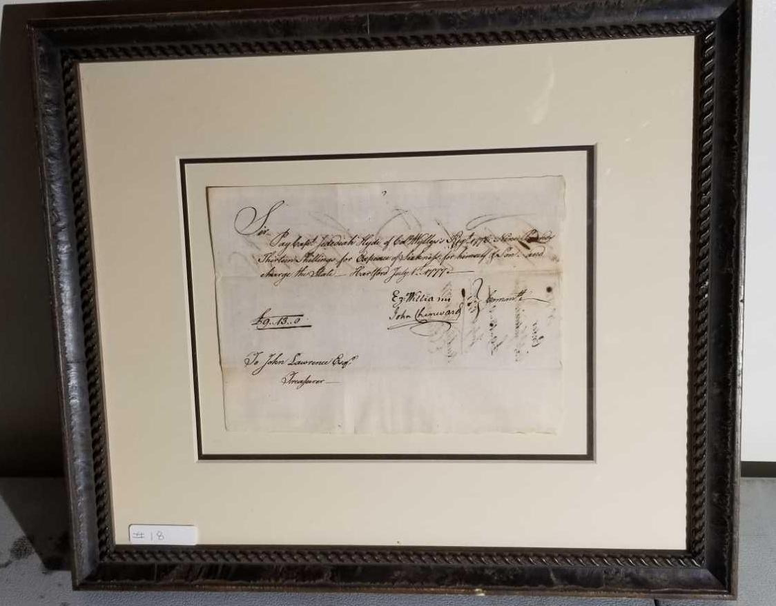 Revolutionary War Autographed Manuscript