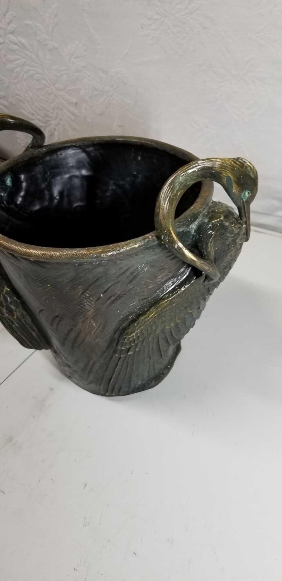 Bronze Pelican Vase