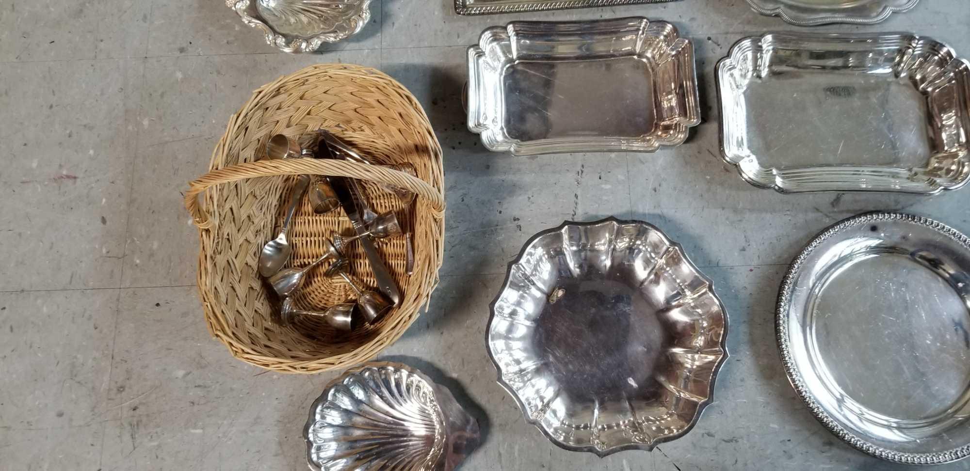 Large Group Lot of Silver Plate