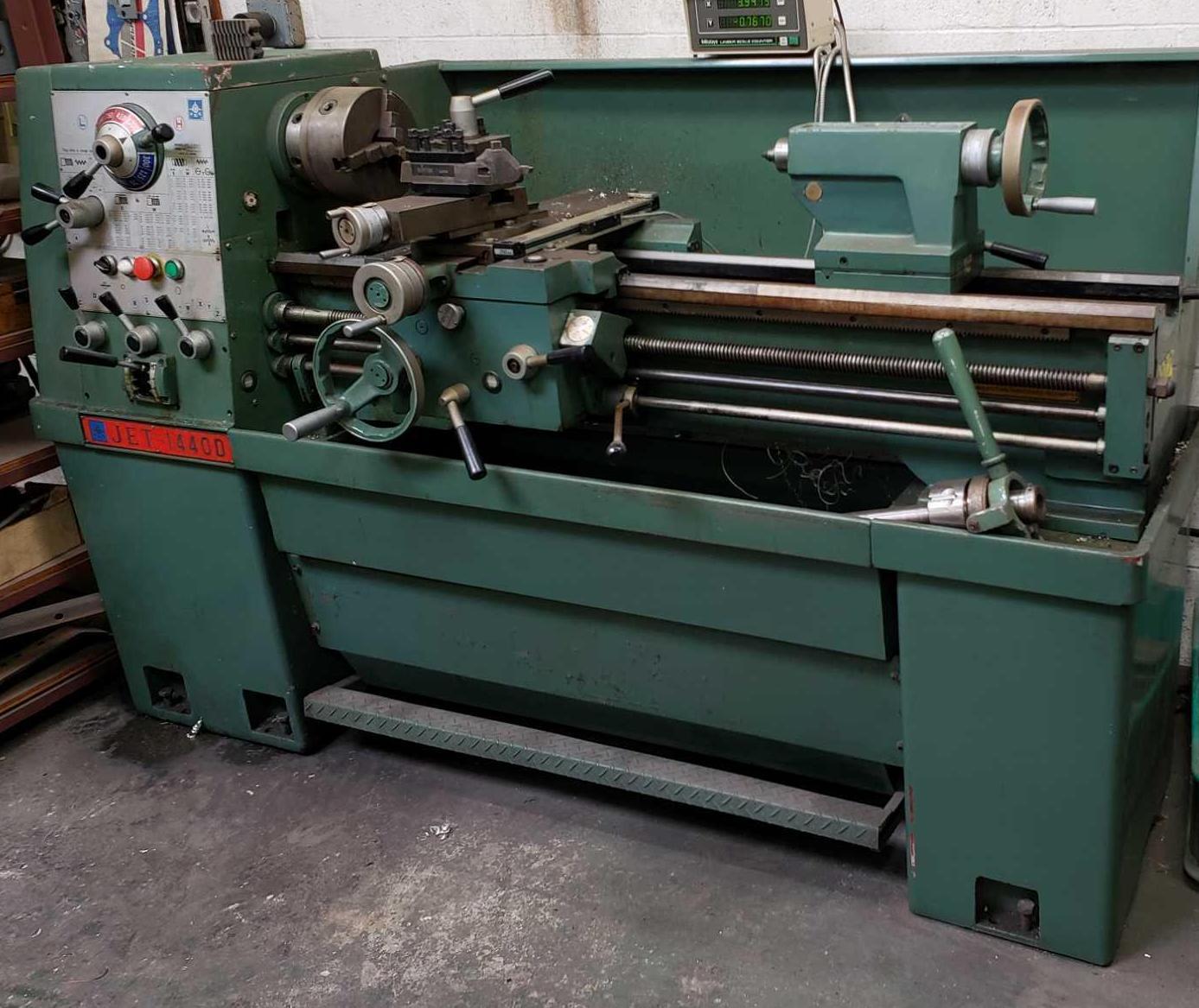 Jet-1440D Lathe with Mitutoyo DRO