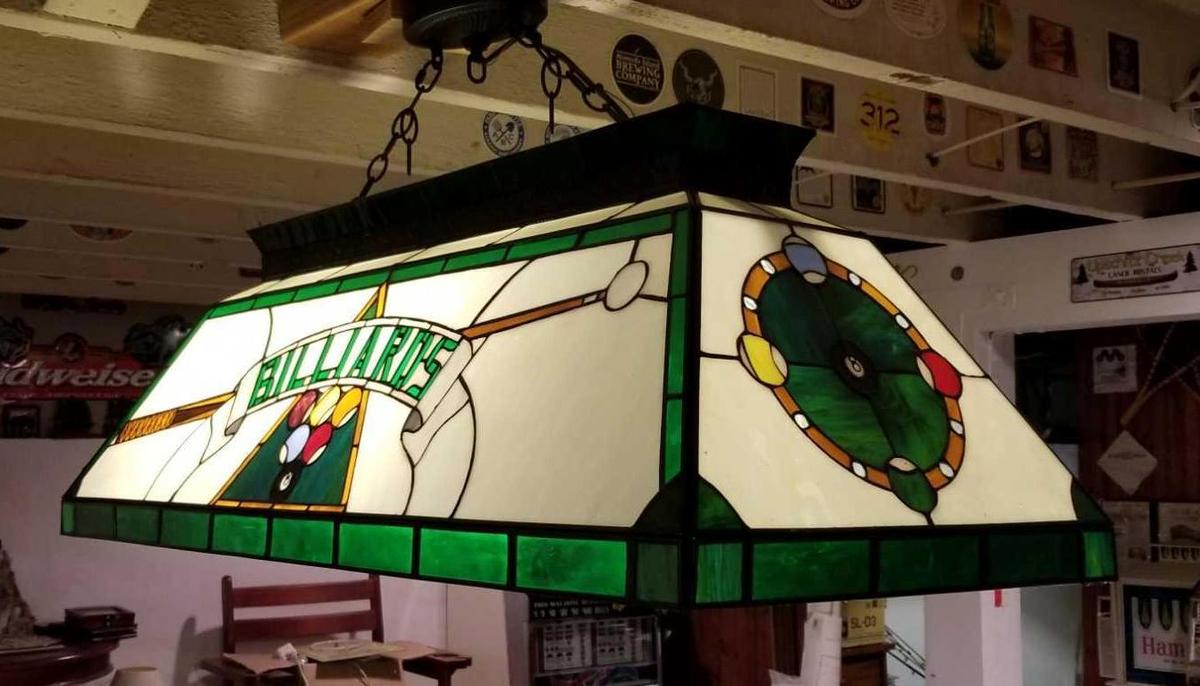 Stain Glass Billards Pool Table Lamp