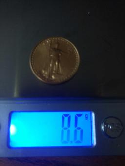1986 10.00 U.S. GOLD LIBERTY Coin, 8.6 grams