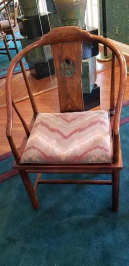 (2) Curved Back Cane Side Chairs