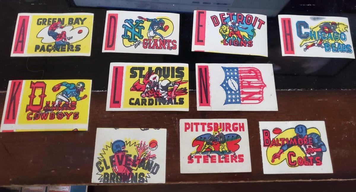 1961 NFL Flocked Stickers