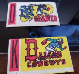 1961 NFL Flocked Stickers