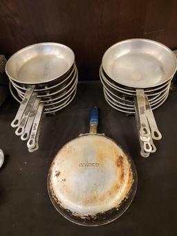 15 SEASONED FRYING PANS