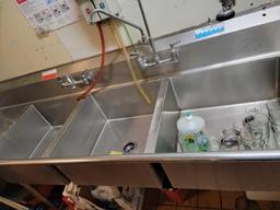 3 COMPARTMENT STAINLESS STEEL SINK