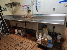 3 COMPARTMENT STAINLESS STEEL SINK