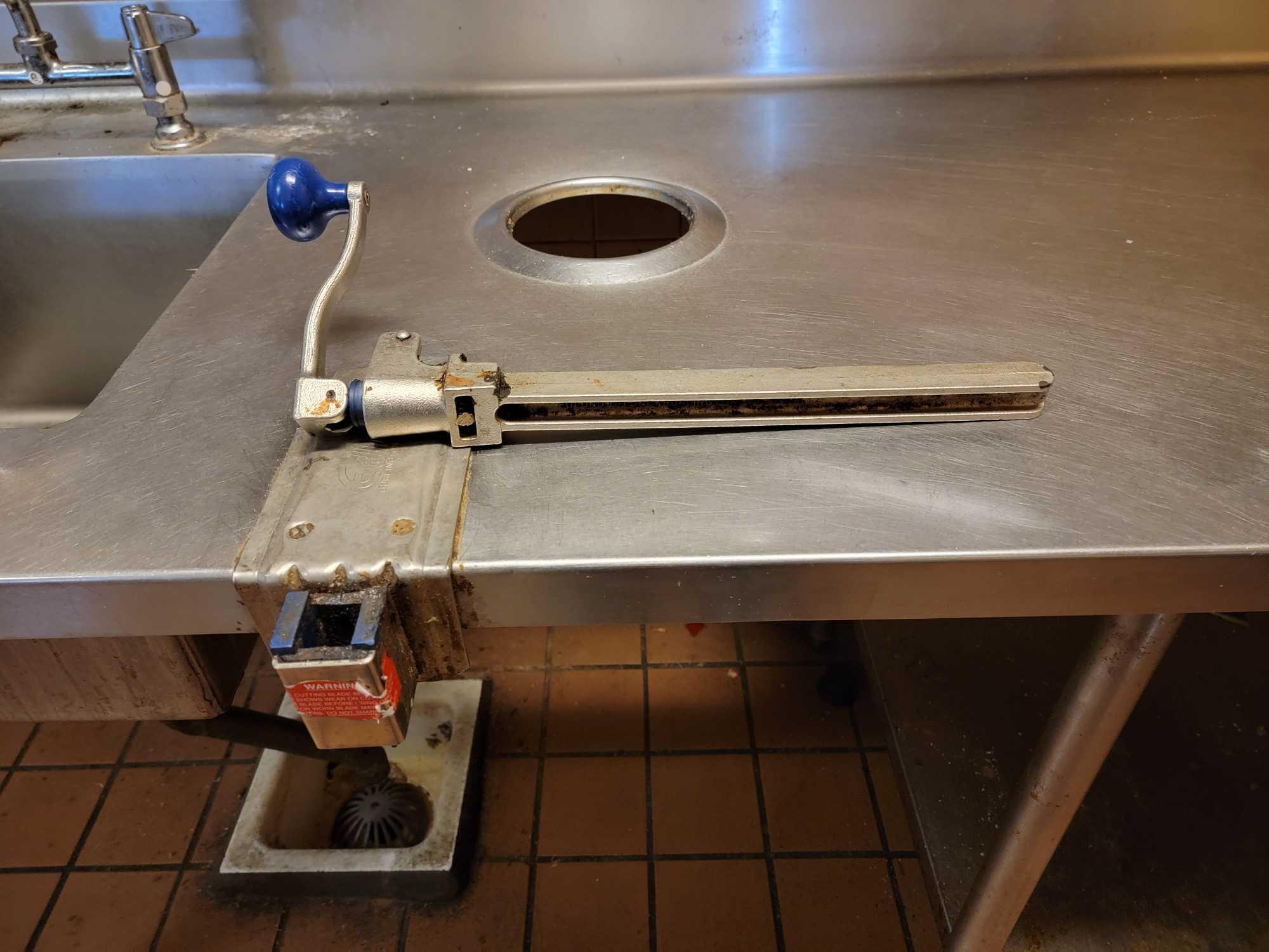 STAINLESS STEEL PREP TABLE WITH SINK