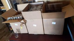 3 BOXES OF BENS BBQ BEER GLASSES