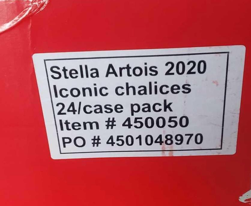 BOX OF STELLA ARTIOS GLASSES