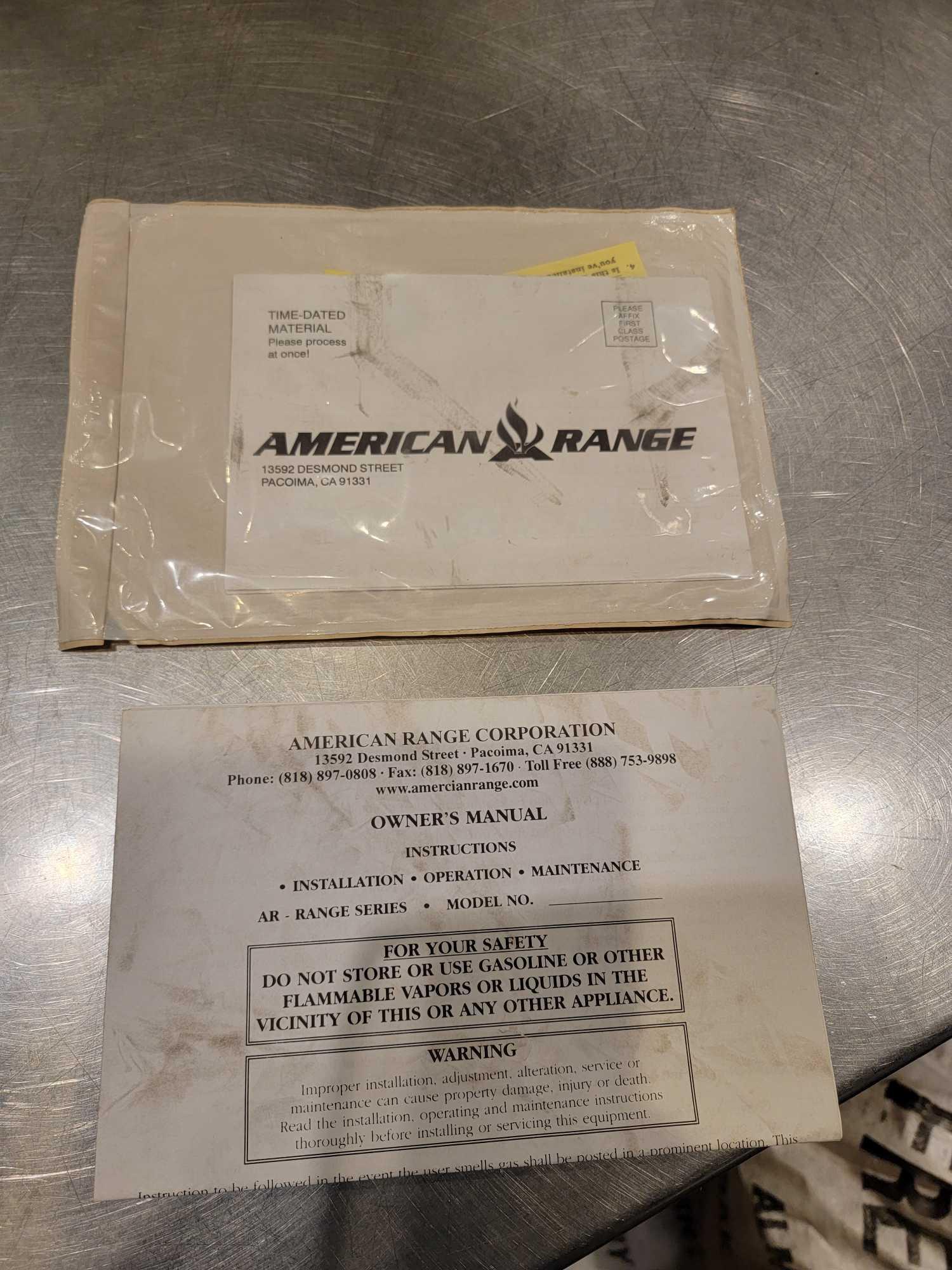 AMERICAN RANGE AR-6 6 BURNER OVEN