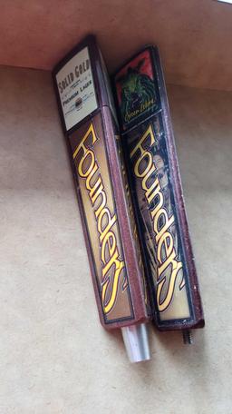 2 FOUNDERS BREWING TAP HANDLES